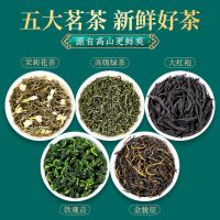 五大茗茶新茶叶茉莉花茶云雾绿茶大红袍金骏眉铁观音组合罐装500g