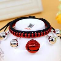 猫项圈铃铛猫咪项圈泰迪比熊狗狗铃铛中小型犬颈圈脖圈宠物用品 红黑+银 S-小型