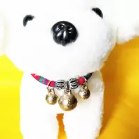 狗铃铛项圈小型犬泰迪狗狗小狗铃铛猫咪纯铜超响可爱项链饰品 红绳[三铃铛] XS-超小型