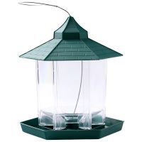 布施喂鸟器户外阳台自动投食器庭院喂鸟器室外悬挂式野外防水食槽 喂鸟器