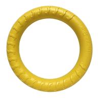 宠物玩具球带绳eva球类玩具狗狗训导啃咬耐咬磨牙玩具训犬拉环 黄色 大拉环