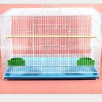 金属鸟笼大号鹦鹉笼相思鸟笼八哥笼鸽子笼兔笼鸟窝群鸟繁殖笼 白色 600#特大号+四件套+下料器草窝
