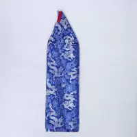 画眉鸟笼笼衣圆形鸟笼布双层保暖遮光高档鸟笼罩衣广川笼配件鸟围 蓝底绣龙单拉双层直径36高38