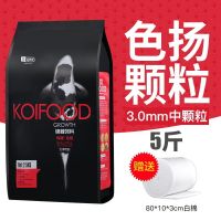 鱼食锦鲤饲料观赏鱼金鱼淡水鱼粮通用增体增色育成冷水鱼渔场饲料 [专业级]3mm色扬/5斤+赠白棉