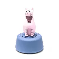 新款萌咔咔学生厨房机械计时器时间管理器提醒器倒时器定时器 宝蓝色懒猫A