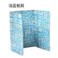 优思居 厨房炒菜防油挡板 家用灶台防溅挡油板煤气灶隔热板隔油板 浅蓝餐具