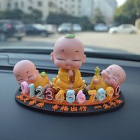 汽车临时停车牌车载挪车立体电话号码牌创意可爱摆件车内装饰用品 常乐停车牌+摇头平安+安宁+无忧