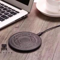 魔法阵无线充电器三星苹果手机小米OPPO通用安卓网红同款vivo华为 优雅黑 魔法阵无线充+[type-c接收器]