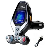 车载mp3播放器插卡蓝牙接收器免提电话音乐USB汽车用QC3.0充电器 BT26-彩色屏幕快充版