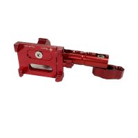 摩托车多功能扩展杆拓展杆手机支架杆电动车后视镜座LED射灯横杆 多功能扩展杆+手机架红色