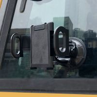 车载手机支架吸盘式前挡玻璃汽车手机架大货车挖掘机铲车专用防震 黑色logo盒子圆形螺母大吸盘