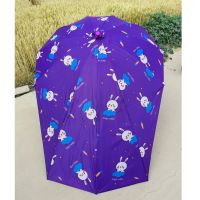 电动车遮阳伞防晒伞踏板摩托车自行车三轮车雨棚蓬防紫外线黑胶伞 卡通兔 紫色 黑胶伞 +3号支架