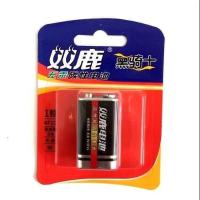 双鹿电池9V碳性方块九伏6LR61万用表电池6F22叠层方形玩具遥控器