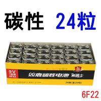 双鹿电池9V碳性6F22麦克风锂遥控器话筒九伏方块形万用表 24粒(碳性量贩装)