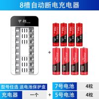 5号7号充电电池套装充电器可充五号七号遥控器玩具电池大容量 8槽智能充电器 5号7号各8粒（送电池保护盒）