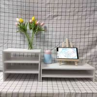 台式电脑增高架办公桌面收纳置物架显示器抬高架底座支架垫高架 B+3白色