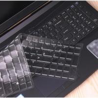 雷神911 Air星战3代键盘膜15.6寸绝地武士笔记本Masterbook 2电脑 TPU透明(手感偏硬轻薄高透不挡背