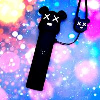 丫ooz柚子透明保护套yoooz一二代烟杆防丢挂绳yoz烟杆硅胶防尘壳 柚子大头黑色暴力熊+公仔挂绳