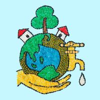 新粮食画豆子粘贴画材料包幼儿园种子画diy五谷杂粮米粒益智手工 [纯手工版]爱护地球