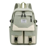 书包韩版大学生高中大容量初中小学生潮流双肩包背包女ins电脑包 绿色