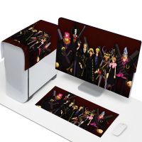 电脑罩防尘罩台式显示器装饰罩套可爱动漫键盘主机防尘盖布三件套 N293海贼王 34英寸 83*39cm三件套