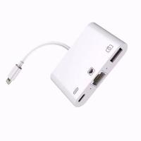 苹果手机网线转换以太网手机直连网线接口连接器ipad上网有线网卡 苹果三合一[千兆] [单转接器]