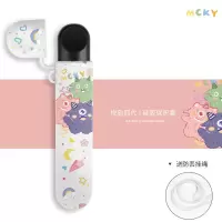 悦刻一代relx四代悦客4通用挂绳电子器烟挂链防摔保护套硅胶印花 三只萌怪保护套+挂绳 悦刻四代