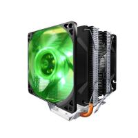 工厂直销台式电脑CPU散热风扇英特尔AMD全平台通用带LED灯[4月20日发完] 旗舰版双风扇绿光[送支架硅膏]