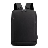2021新款时尚双肩背包充电USB电脑背包14寸苹果华硕笔记本背包 09黑色