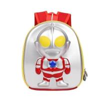 超人小号3D立体书包 幼儿园小宝宝3-4-5岁男童男孩迪迦背包 红色