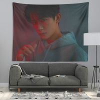 易烊千玺背景布ins挂布挂毯卧室宿舍房间床头装饰墙布 易烊千玺1 2米X1.5米有安装包+送灯