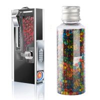 点烟创意智能爆珠匣香烟爆珠安装器薄荷水果味双爆珠蓝莓味爆香珠 点烟黑色爆珠匣+混合爆珠500颗