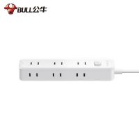 迷你插座两脚排插小型插排带线多孔家用插面板多功能扦座红牛 6插位全长1.8米 A161