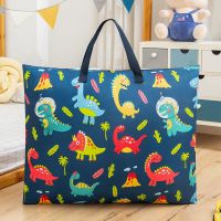 幼儿园被子收纳袋牛津布装儿童被褥的手提袋防水防潮行李打包袋子 恐龙乐园-送信息牌 特大82*70cm[装12斤内棉被]