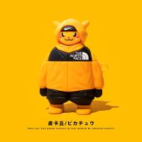 宝可梦苹果airpods蓝牙耳机壳保护套pro耳机套2/3代无线可爱盒套 [黄底 北面皮卡]送挂钩 AirPods 1/