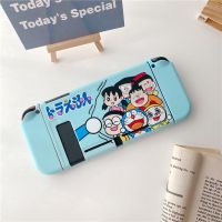 任天堂switch保护套硬壳软壳卡通可爱纯色switch保护壳分体式 多啦A梦 送配色猫爪摇杆帽