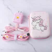 畅想9 plus/8/nova3I数据线保护套荣耀8x/麦芒6充电线保护线 星星+独角兽大包2c1