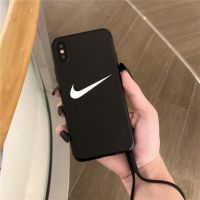 苹果11Pro手机壳xsmax耐克7plus男iPhoneXR小磨砂xs防摔6S女8plus 勾勾-黑色 苹果2020(