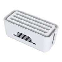 电线收纳盒排插理线盒插座电线电源线箱盒充电线电脑线集线盒 灰色