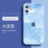 iPhone手机壳网红苹果11/12最新款7p软壳8plus男X/XR手机套女pro 官方同款水彩[水波蓝]店家推荐 [