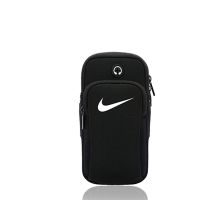 跑步手机臂包运动包健身手机包手机套子手机袋男女通用手腕包臂套 深黑色双口袋款 小号5英寸及以下通用