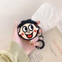 airpods pro保护套airpods2苹果无线蓝牙耳机套可爱硅胶防摔3代潮 旺仔+指环扣 AirpodsPro 3