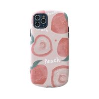 浮雕桃子iPhone11手机壳12Pro Max苹果XS全包7 8Plus防摔女XR软潮 弧形 桃子Peach 粉色 苹