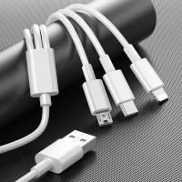 快充数据线三合一苹果vivo华为OPPO手机安卓type-c一拖三充电线器 一拖三快充线(新版-1.2米)