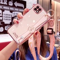 OPPOreno4se手机壳5g腕带硅胶保护套PEAM00镜头全包防摔网红软壳 [樱花粉]创意腕带+斜跨挂绳+钢化膜 o