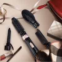 电吹风机四合一吹梳一体直卷发棒两用多功能护发内扣造型神器梳子 四件套装[收藏送梳子+夹子]