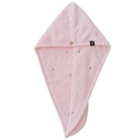 干发帽超强吸水速干女加厚双层洗头发帽子包头巾成人学生擦头浴帽 双层干发帽-樱花粉