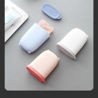 网红卫生间肥皂盒置物架硅胶旅行香皂盒带盖学生宿舍随身携带神器 旅行皂盒[三个颜色*1]