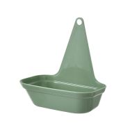 沥水置物架肥皂架免打孔肥皂架学生室香皂架挂壁吸壁式墙上收纳架 绿色 四套装