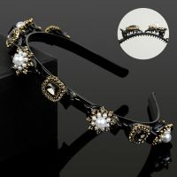 网红同款发夹女刘海固定神器洗脸发箍编发头箍懒人发卡顶夹 M6珍珠锆石镶嵌